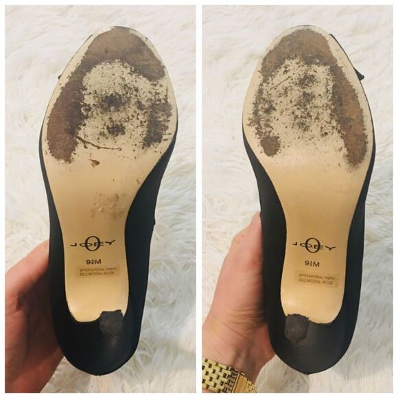 Joey Black Peep Toe Sparkle Heels - Picture 16 of 16